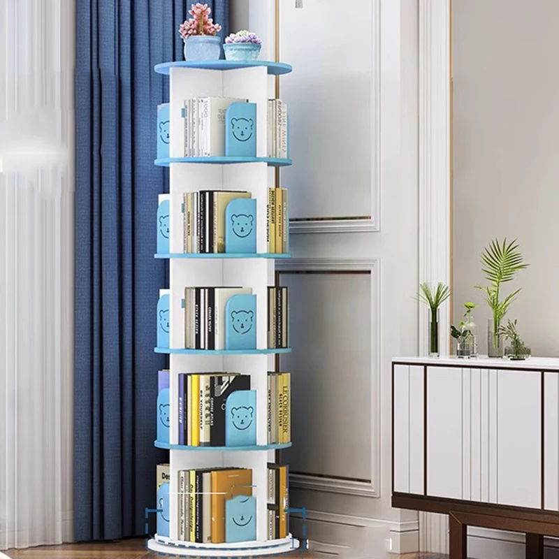 Accessories Aesthetic Bookcase Round Shelves Plastic Front Facing Rotating Bookcase Shelf Rangement Livre Interior Bookcase