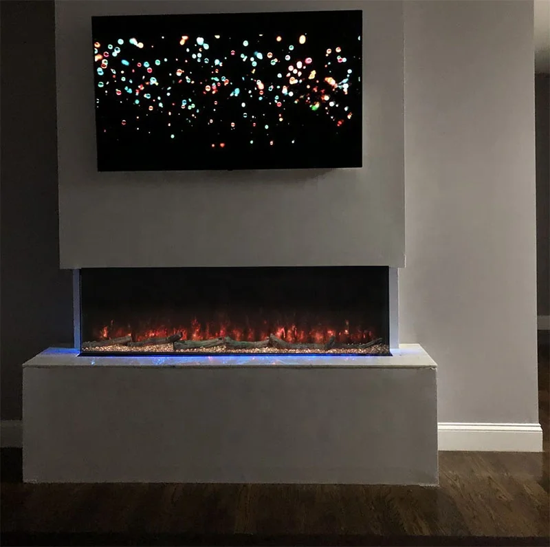 سخان المواقد الكهربائية 59 بوصة 1500 مم، 7 ألوان لهب، إدراج سخان 1500 وات/2000 وات/3000 وات #2