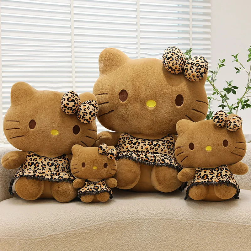 

30-60cm Sanrio Hello Kitty Leopard Print Skirt Plush Doll Anime Plush Toy Birthday Gift Christmas Gift