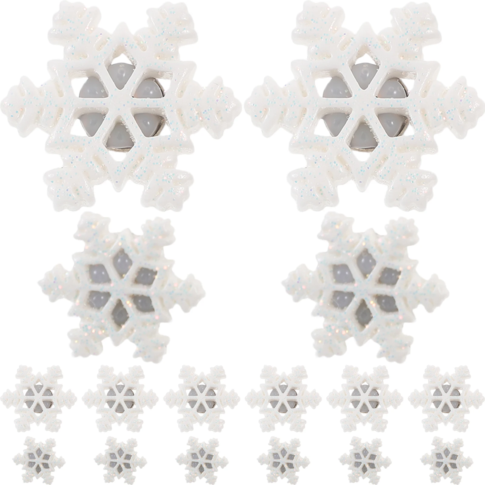 

30 Pcs Snowflake Thumbtacks Resin for Boards Christmas Decor Photo Wall Stationery Articles Cork Strips Map Markers