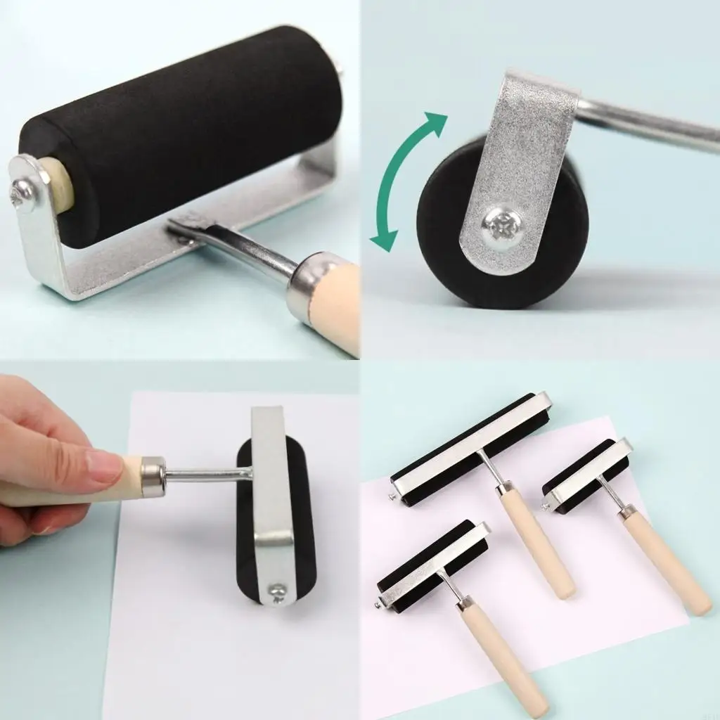 

964E Rubber Brayer Roller Hard Rubber Rubber Brayer Rollers Art Craft Roller для печати