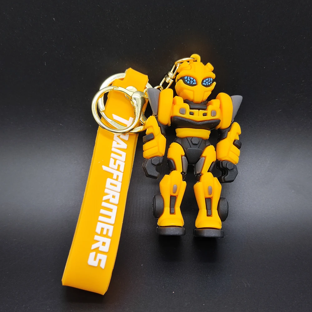 New Movie Optimus Prime Keychains Transformer Car Keychain Kids Bag Pendant Creative Cartoon Bumblebee Keyring Friend Gift Charm