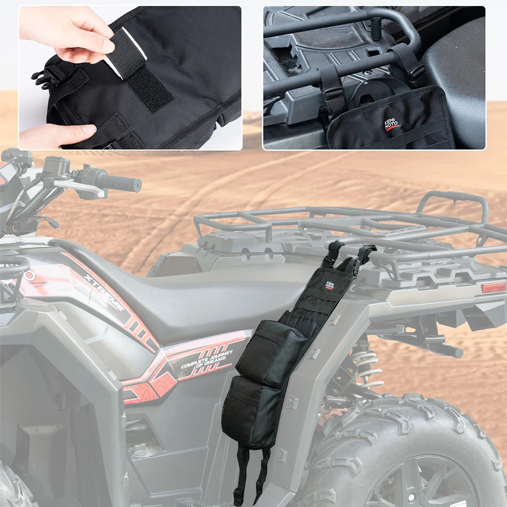 

1680D Свернутая сумка-органайзер для инструментов подходит для UTV, спортсменов, Can-Am, Kawasaki, для Cfmoto, сумка на крыло переднего квадроцикла, задней передачи