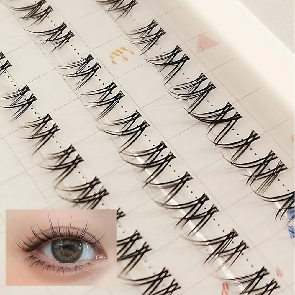 Cosplay Enxerto Lashes Maquiagem Ferramenta, Cílios Segmentados, Cluster Individual, Sob Manga Cílios, Inferior, Cílios Postiços