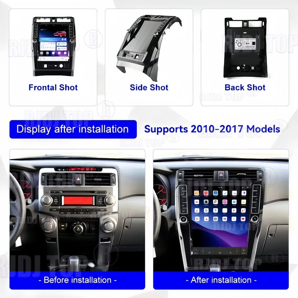 16.2 Inch Android 14 For Toyota 4runner 2009-2023 Car Radio GPS Navigation Wireless CarPlay 5G DSP Audio Multimedia Video Player