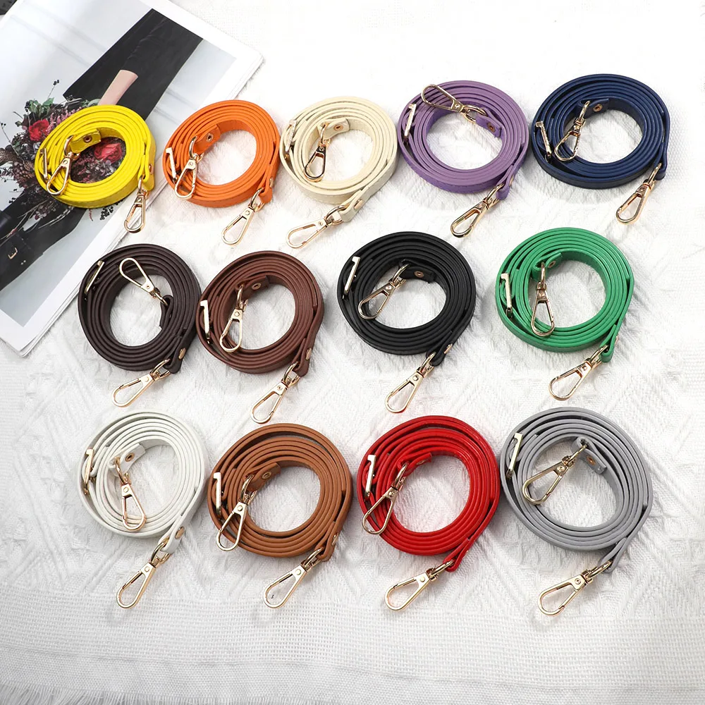 Multicolor 120cm Long PU Leather Bag Strap Replacement Shoulder Strap Handbags Strap For Bags High Quality Bag Accessories Hot