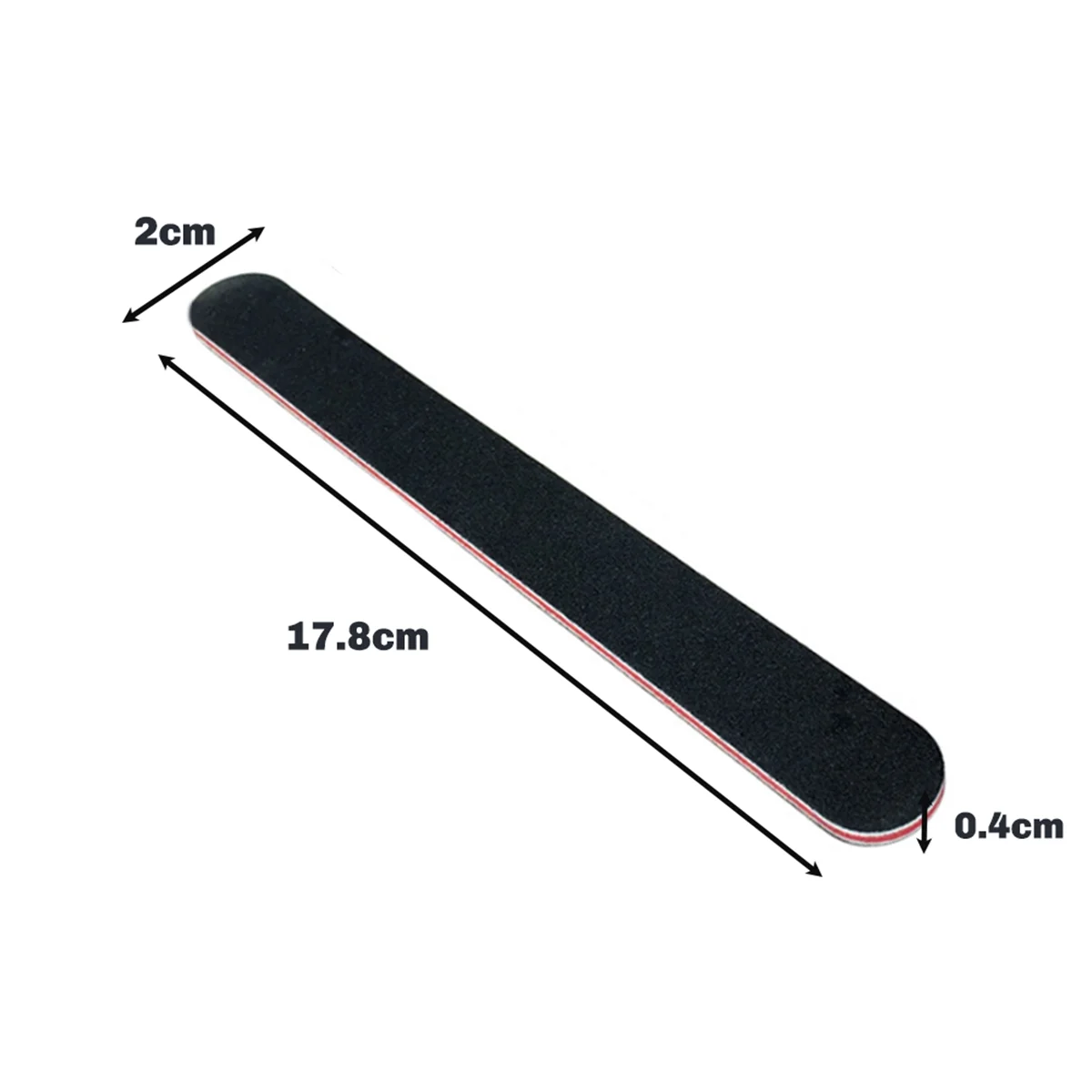 ABXK 10PCS Mini Black Double-Sided Nail File with Sandpaper Strips for Nail Buffing and Smoothing