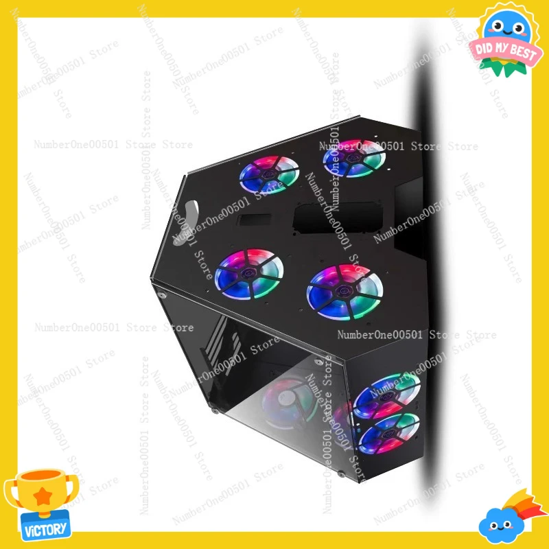 

Internet Cafe Esports Water Cooled Gaming Case Open Tempered Glass Side ATX Desktop PC Case