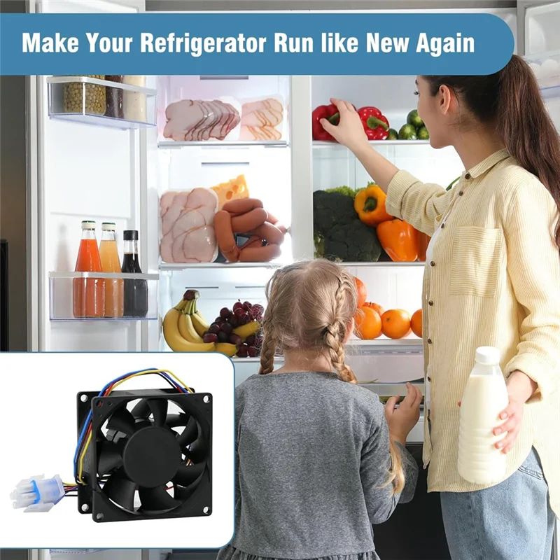 A74G-WR60X26866 محرك مروحة تبخير الثلاجة المطور، يستبدل V80E14MS2A3-57A611&WR60X26030، يناسب موديلات GE