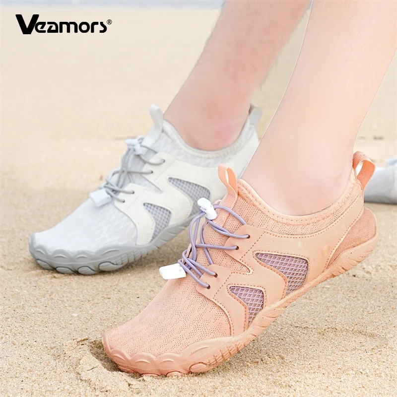 速乾性ビーチシューズメンズサマーウォータースポーツシューズ軽量通気性アクアシューズ女性用アウトドアウェーディングスニーカー滑り止め