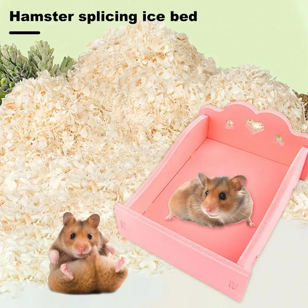 Pet Heat Dissipation Bed Cozy Heat-dissipating Hamster Bed Nest Toy for Guinea Pigs Squirrels Easy Assembly Small House