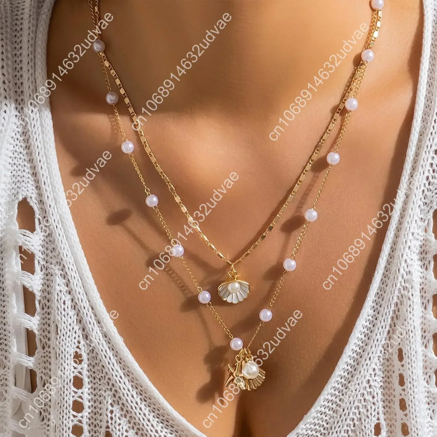 Escolha de todos os ouro concha do mar charme colar jóias para mulheres verão boho concha praia estrela do mar colar acessórios de moda s