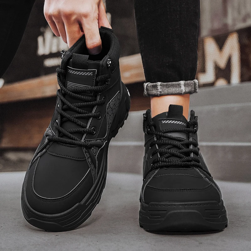 Мотоциклетные ботинки в британском стиле, мужские уличные желтые мужские байкерские ботинки, повседневные ботильоны на платформе, мужские botas para hombre