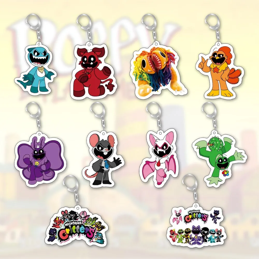 

Diy Custom Poppy Playtime Chapter Acrylic Keychain Peripherals Jewelry Backpack Pendant Cute Fashion Accessories Holiday Gifts