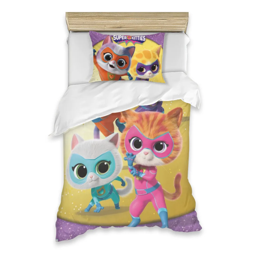 

Super Kitties Bed Sheets Set Comforter Quilt Cover Duvets Single Bedding