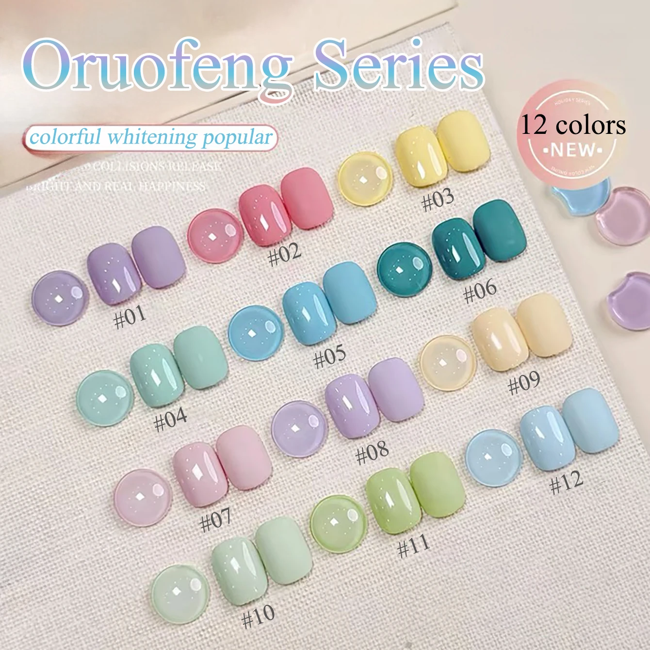 Resin Art All - 1pcs WS Summer Nails Macaron Dopamine