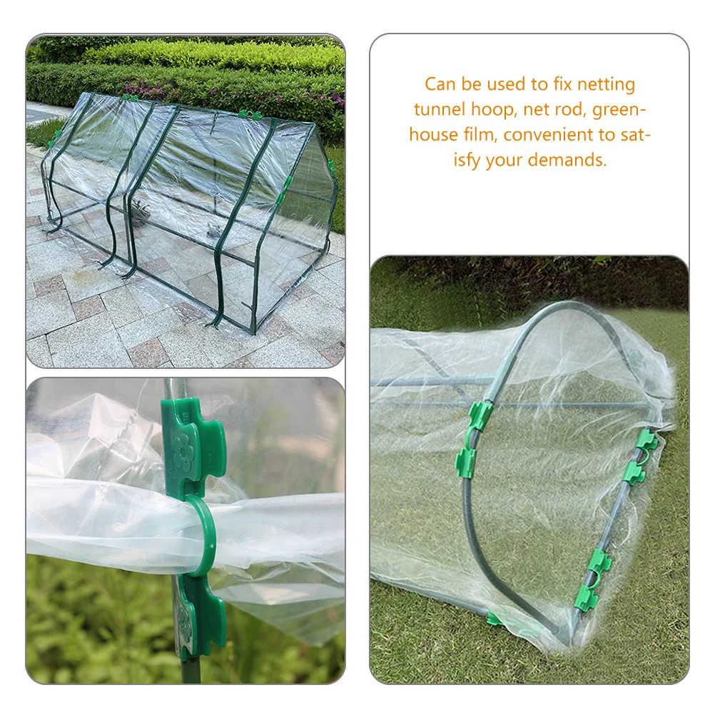 

30 шт., зажим для садовой пленки, зажимы для теплицы, искусственный зажим, зажимы для туннельного обруча, пластиковое остекление для покрытия сеток