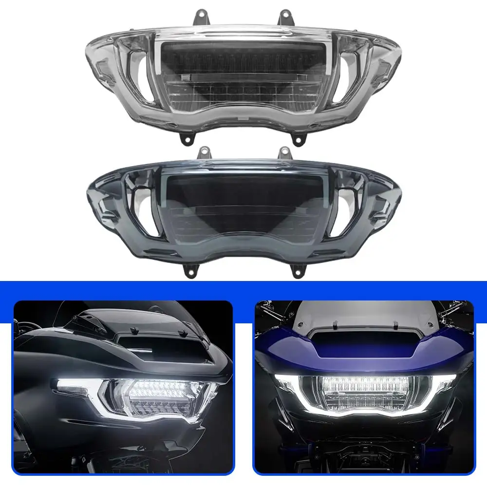 

Front LED Headlight Assembly High Beam/Low Beam Motorcycle Accessory For Harley Touring Road Glide FLTRX 2024 2025 2026 models