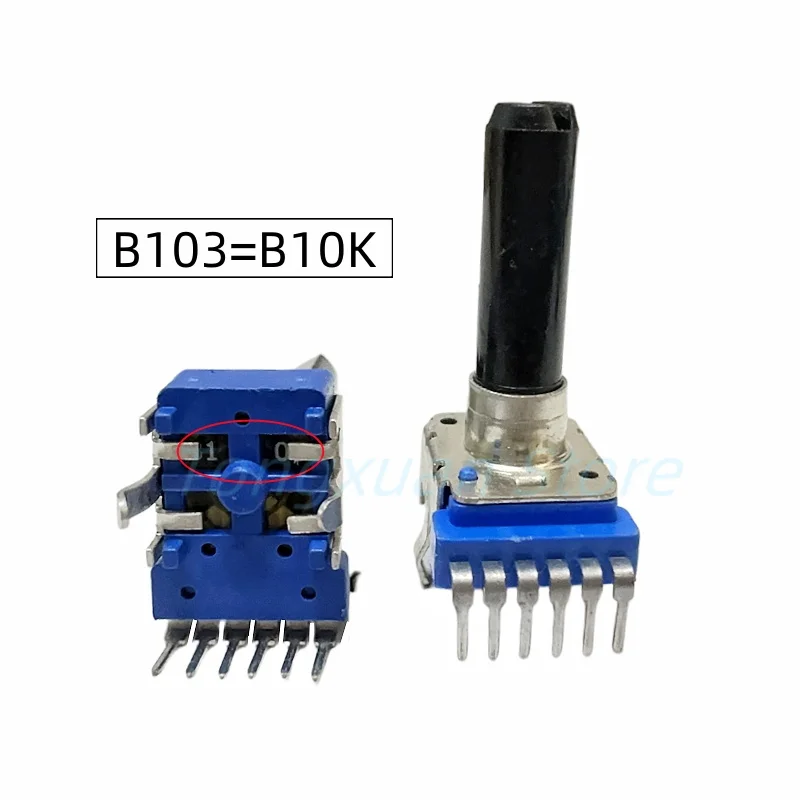 2pcs RK12 Potentiometer B10K C20K B50K B100K B103 203 503 104 Dual 6Pins Electronic Organ Speaker Audio Volume Adjustment Switch