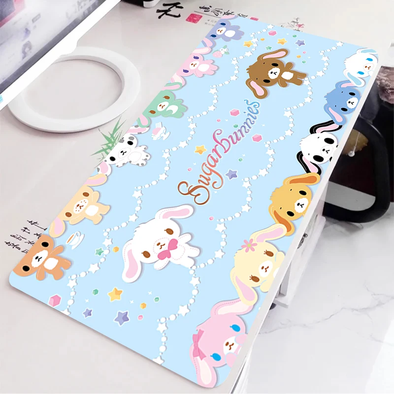 Large Gaming Mouse Pad S-sugar Bunnies Anime PC Computer Gamer Desk Mat For CS GO Laptop Kawaii Mousepad