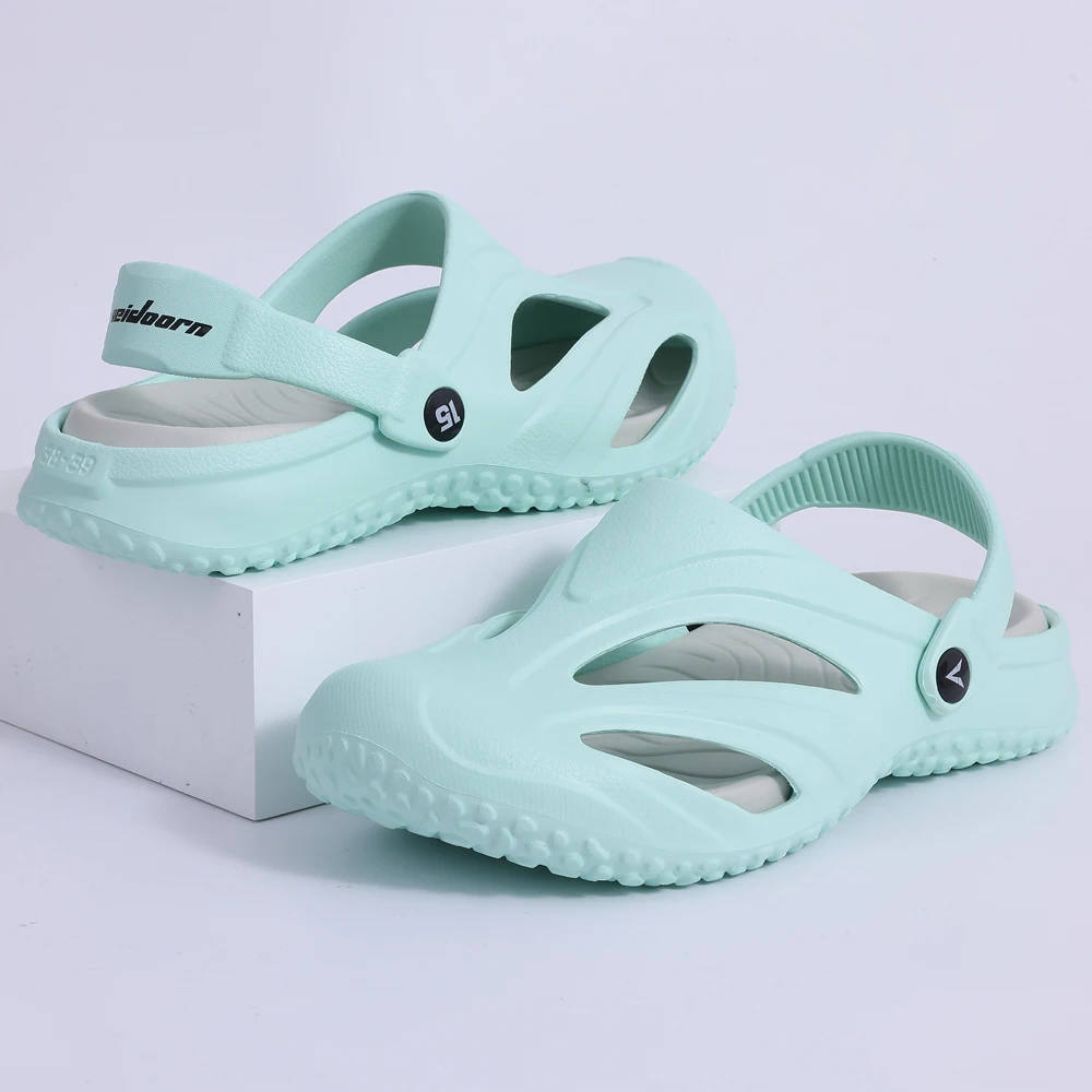 

Kidmi Men Slippers Men Flat Slippers Summer Nonslip Beach Slippers Outdoor Waterproof Garden Shoes Indoor Soft Shower Slippers