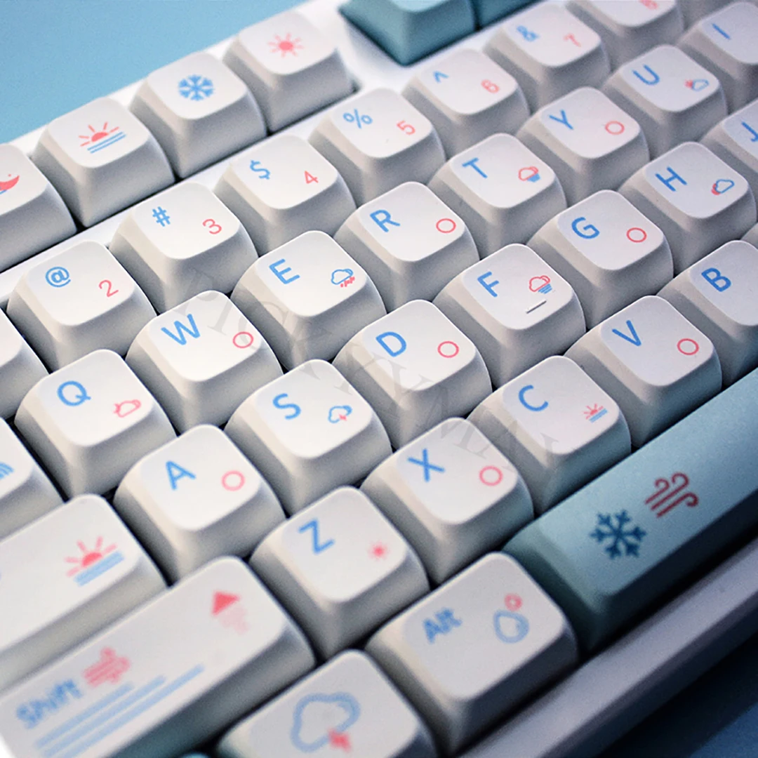 

135 Keys Cute Weather Design PBT Keycaps DYE-SUB XDA Profile Keycap For Mechanical Keyboard DIY Suitable For MX Switch