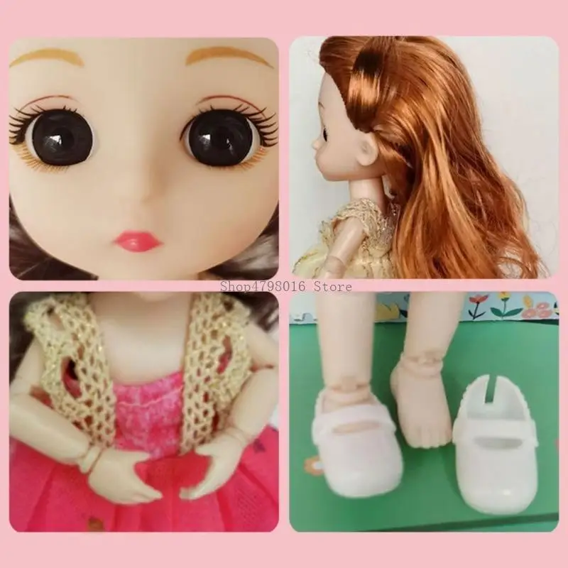  4 Piece Little Dolls Set 5 inch Mini Dolls Include 4pcs Handmade Dolls Clothes