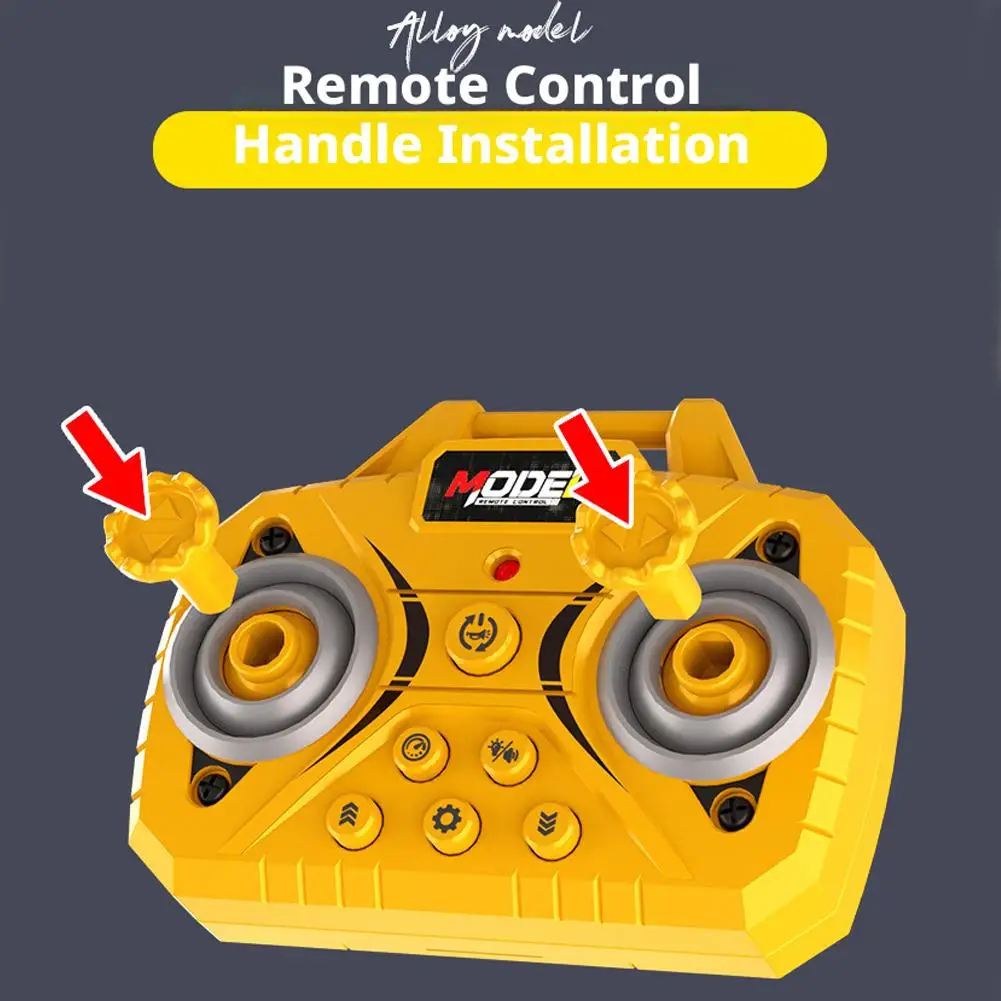 1/64 رافعة شوكية شاحنة خلفية مسطحة مقطورة مع مقطورة التحكم عن بعد سطح المكتب سيارات للبنين رفع حفارة كهربائية هدايا الاطفال #5