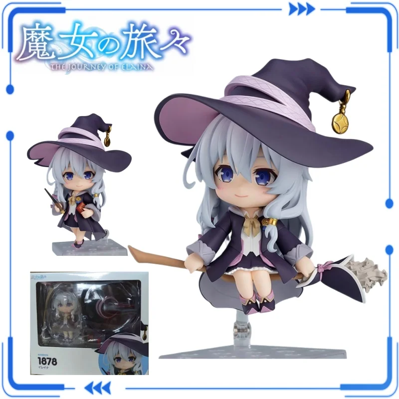 10CM Wandering Witch The Journey of Elaina Face-swappable Figure Action Model Decoration Cartoon Doll Ornament Toy Holiday Gifts