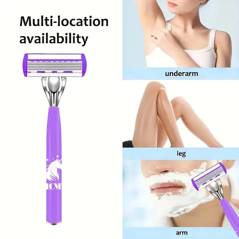 High-quality ladies' razor, sharp and safe, stainless steel blade, comfortable handle, oil-free, beauty and holiday gift
