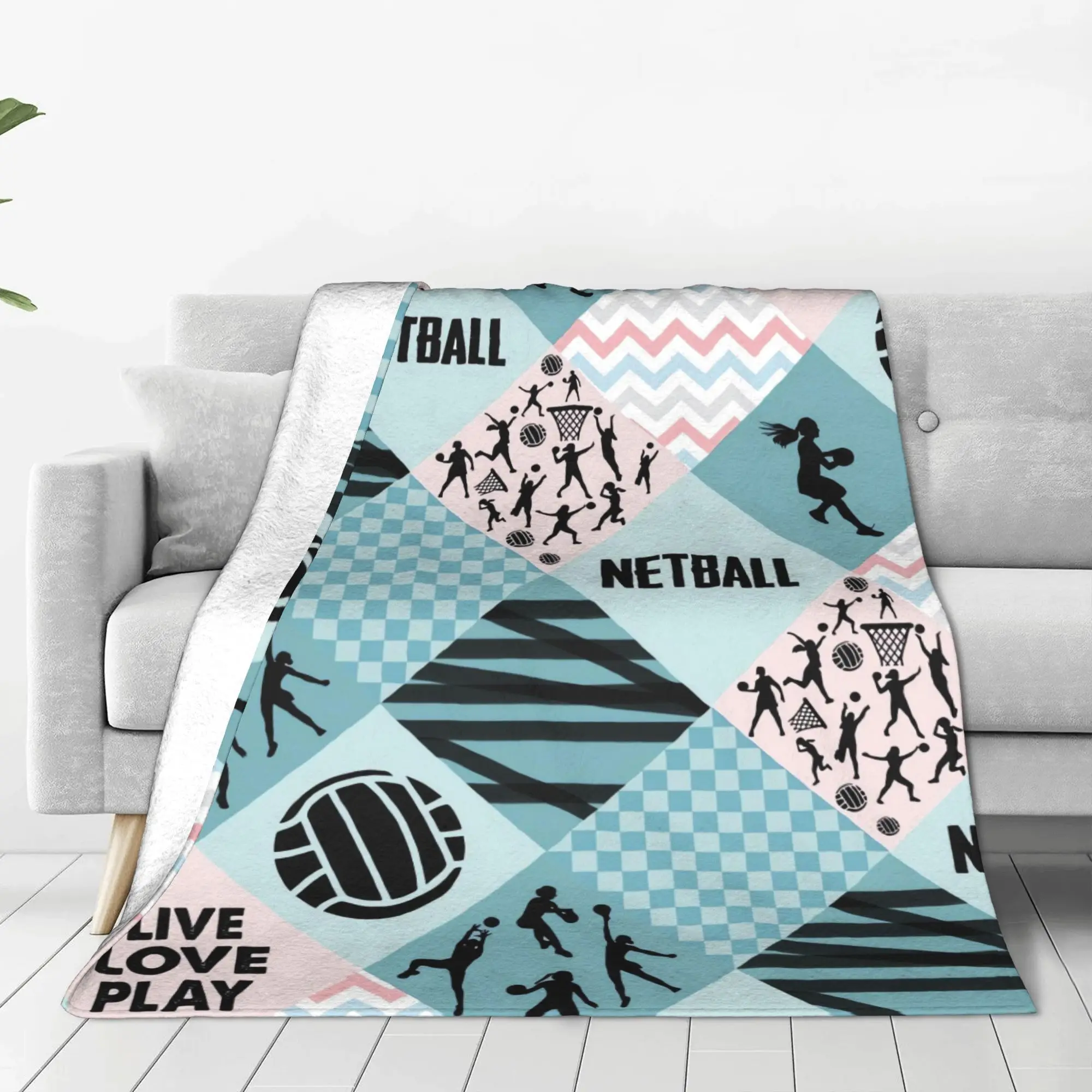 Customize Cozy NETBALL PATTERN CROSS Blanket for Relaxing Afternoon Naps, Perfect for a Comfortable Sofa And Creating a Warm Bed