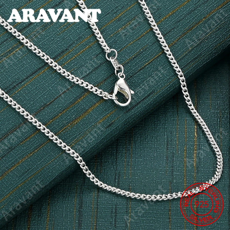 

Ожерелье из стерлингового серебра 925 пробы с O-образной цепочкой 2 мм для женщин, аксессуары для повседневной носки, рождественские подарки, украшения