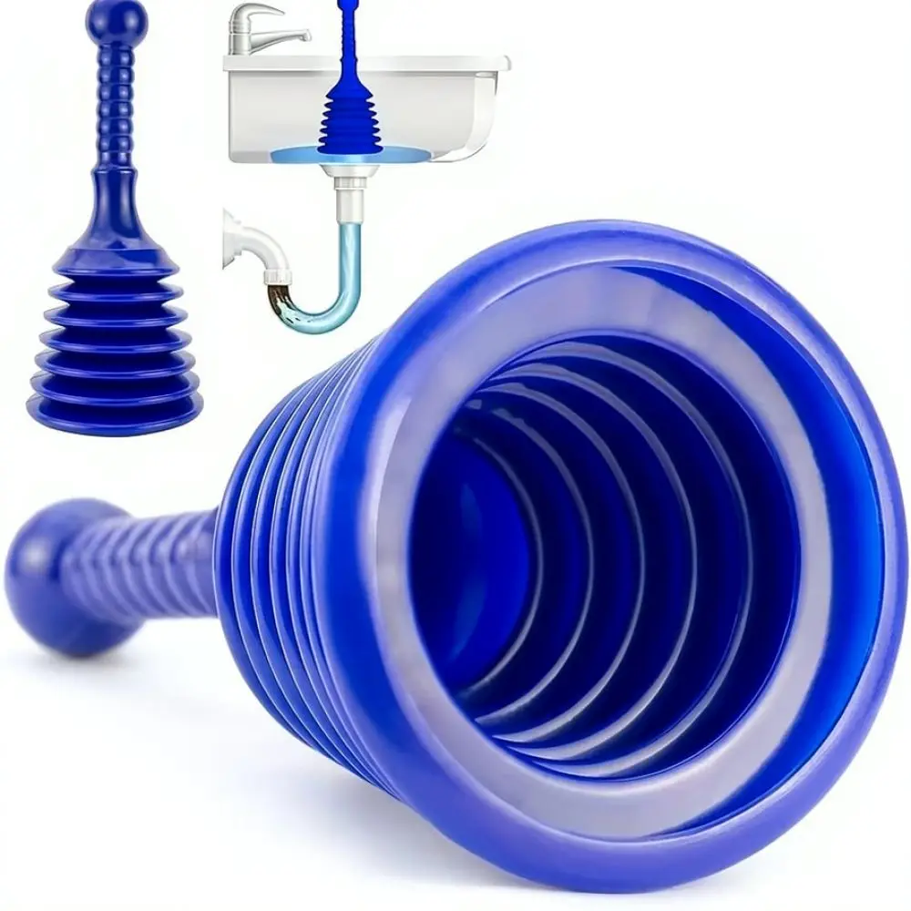 Toilet Plunger Manual Sewer Drain Unclogger Powerful Pipe Cleaning Tool Bathroom Sink Maintenance Device Plastic Applicator