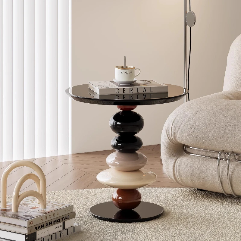 Nordic Art Luxury Coffee Table Creative Tomatoes on Sticks Side Table Modern Minimalist Living Room Furniture Round Tea Table