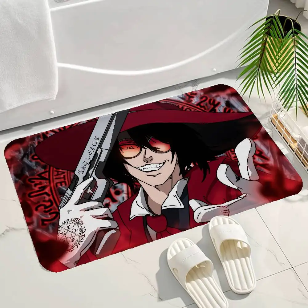 Horror vampire Anime H-Hellsing Door Mat Nordic Style Bedroom Living Room Doormat Home Balcony Anti-Slip Alfombra