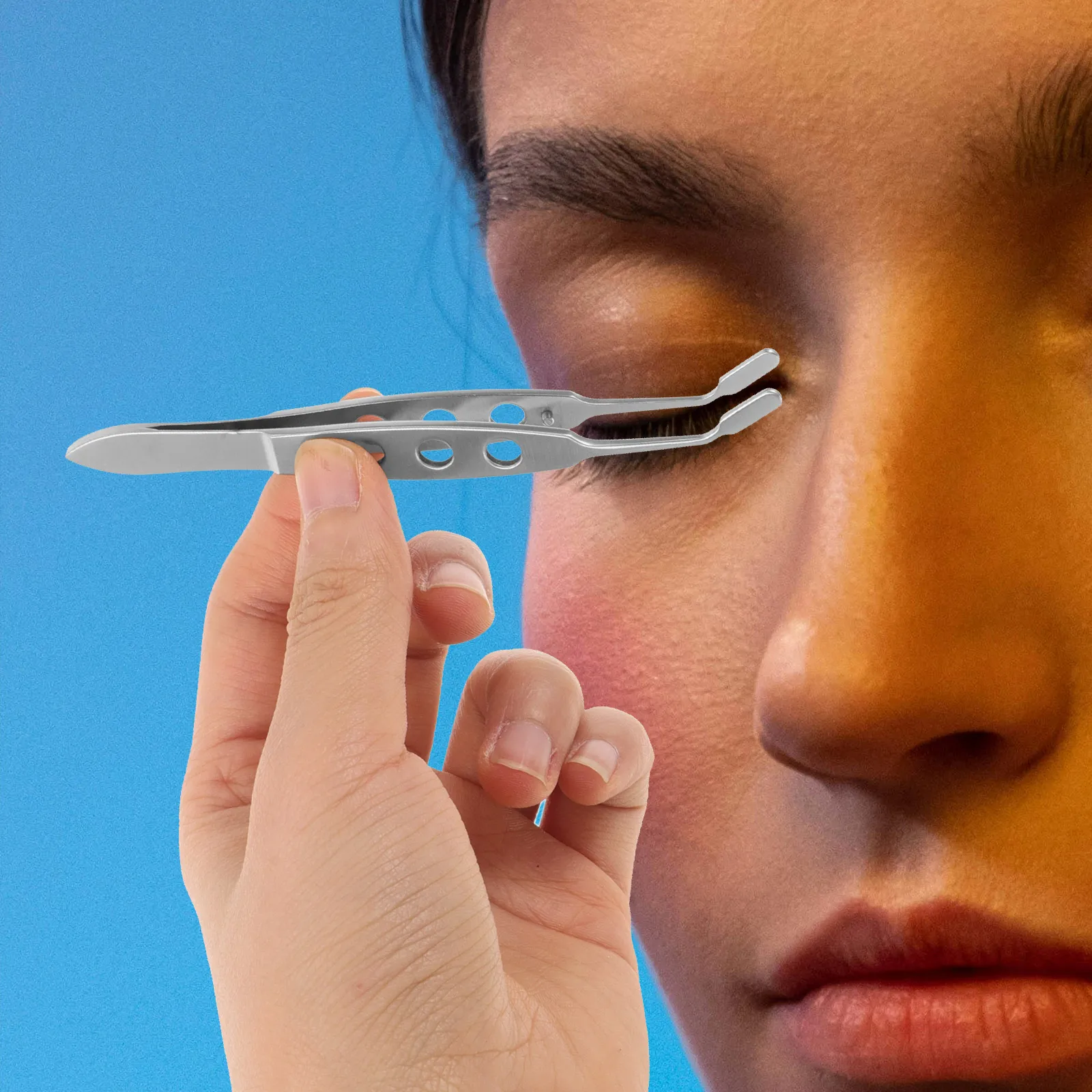 Eyelid Clearance Clip Stainless Steel Meibomian Gland Expressor Dry Eyes Tool Eyelid Massage Tweezer Women Facial Hair Remover