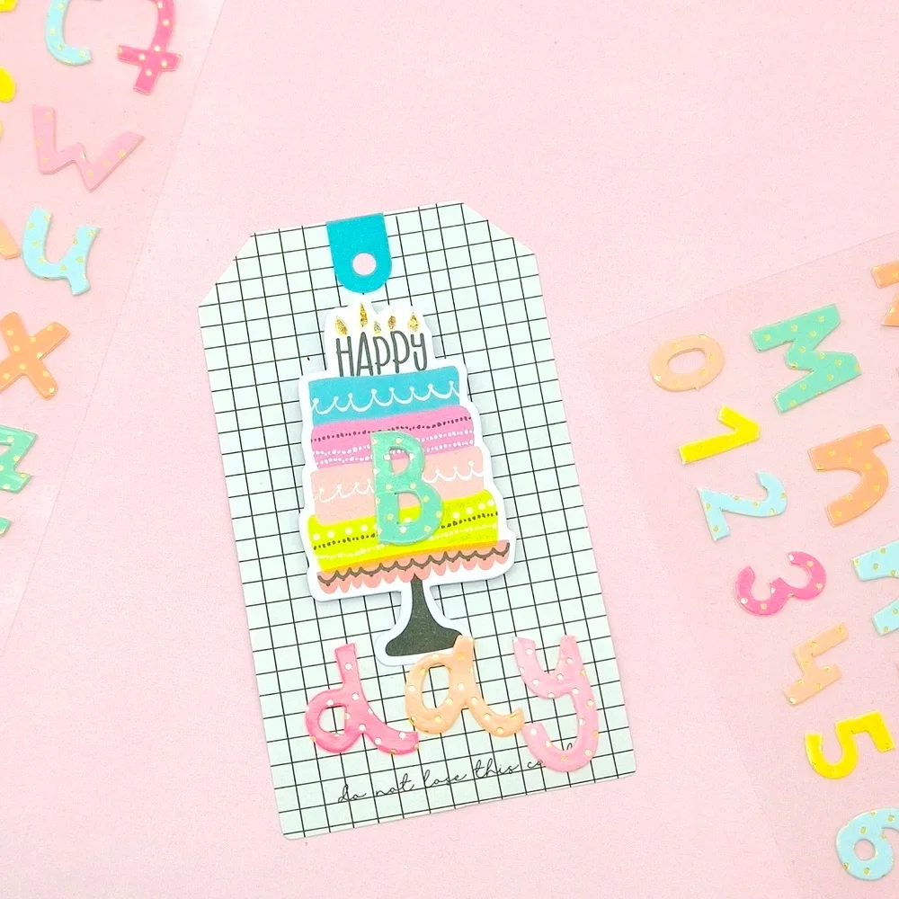 Creative Path A-Z English Alphabet Letter Stickers Vintage Self-adhesive Number Planner Junk Journal Scrapbooking Deco Stickers