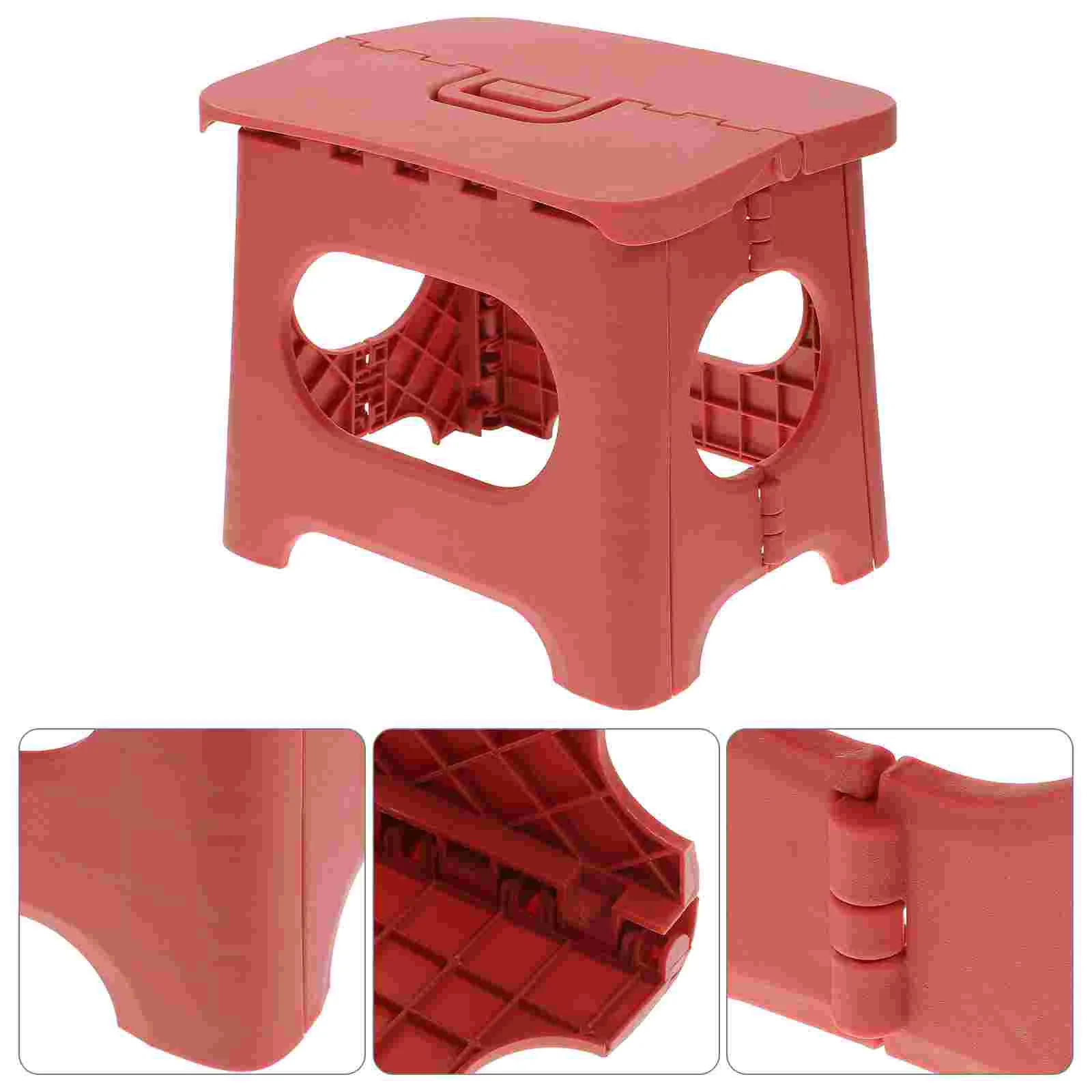 Folding Stool Chairs Plastic Outdoor Home Household Foldable Fishing Red Portable Child