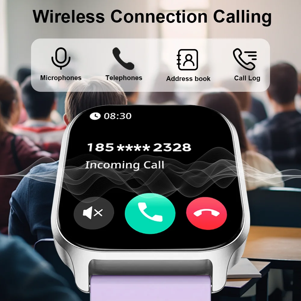 LAXASFIT 2025 New Smart Watch 2.01” Inch HD Screen Bluetooth Talk Pedometer IP68 Waterproof 123 Sport Modes Man Woman Watch Gift