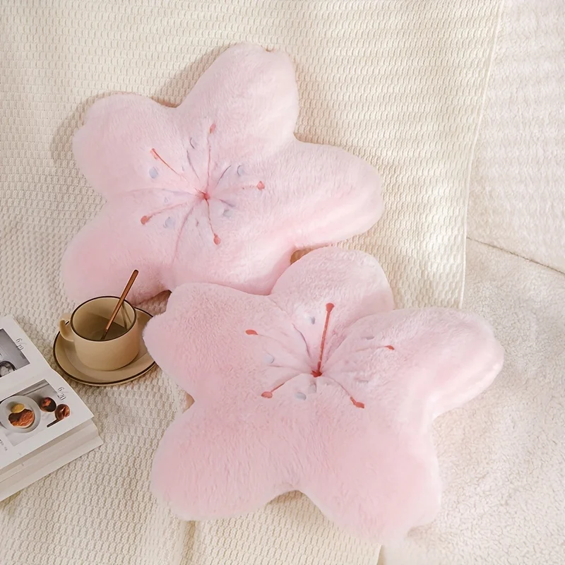 Superweiches Kirschblüten-Blumenkissen, Liebeskissen im Prinzessinnen-Stil für Wohnzimmer, Erwachsene, süßes Nischengeschenk zum Valentinstag