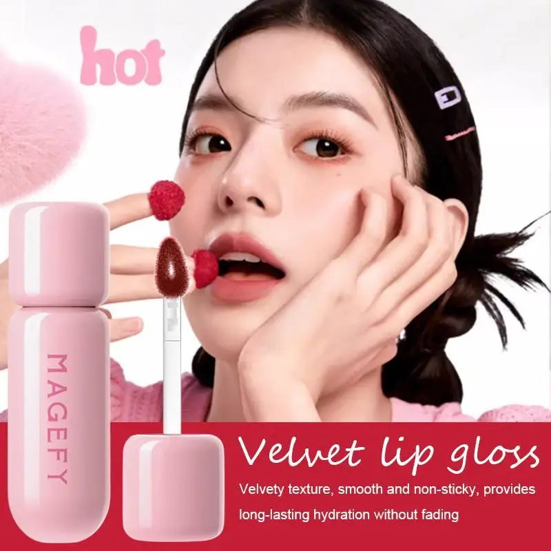 

New Waterproof Matte Velvet Lip Glaze Moisturizing Long Lasting Non-stick Cup Not Easy To Fade Lip Gloss Lipstick Makeup
