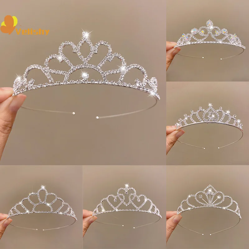 

Bride Crown Golden Wedding Hair Accessories Crystal Rhinestone Bride Wedding Tiaras And Crowns Headpiece Hair Ornament
