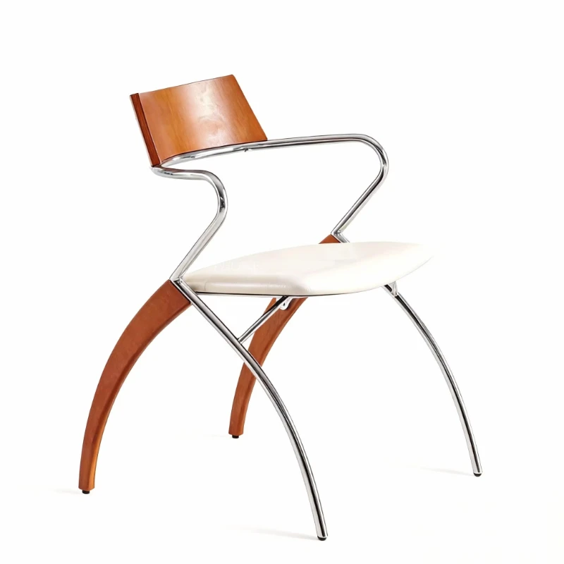 

Nordic modern dining chair luxury metal armchair, suitable for home office, villa, hotel, living room, bedroom furniture