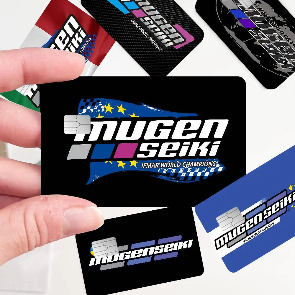 Limited Mugen Seiki Rc Logo Credit Card Skin Stickers No Adhesive Residue Water Proof for VISA Credit Card Subway Access Card