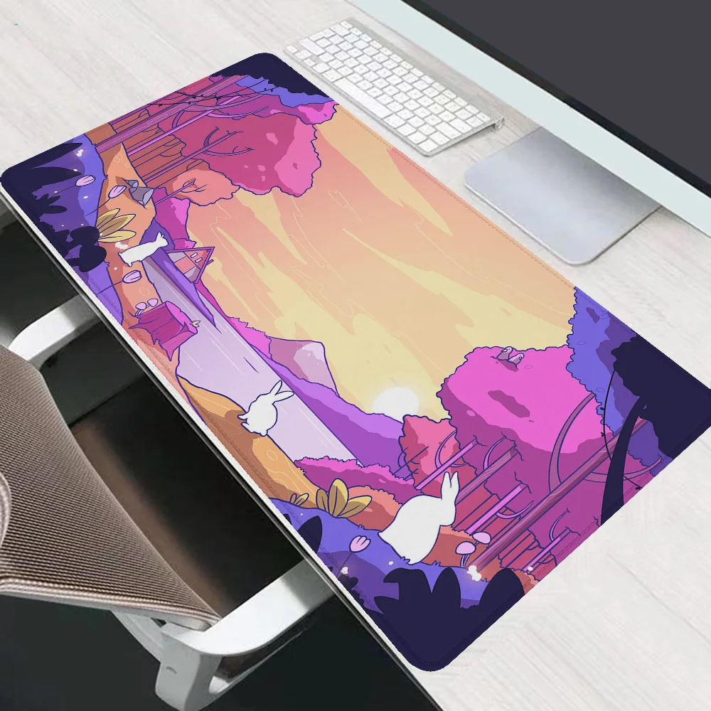 Bunny Land Anime Mouse Pad 900x400 Pc Gamer Diy Gaming Computer Mat Desk Accessories Office Desktops Mousepad Mats Keyboard Xxl