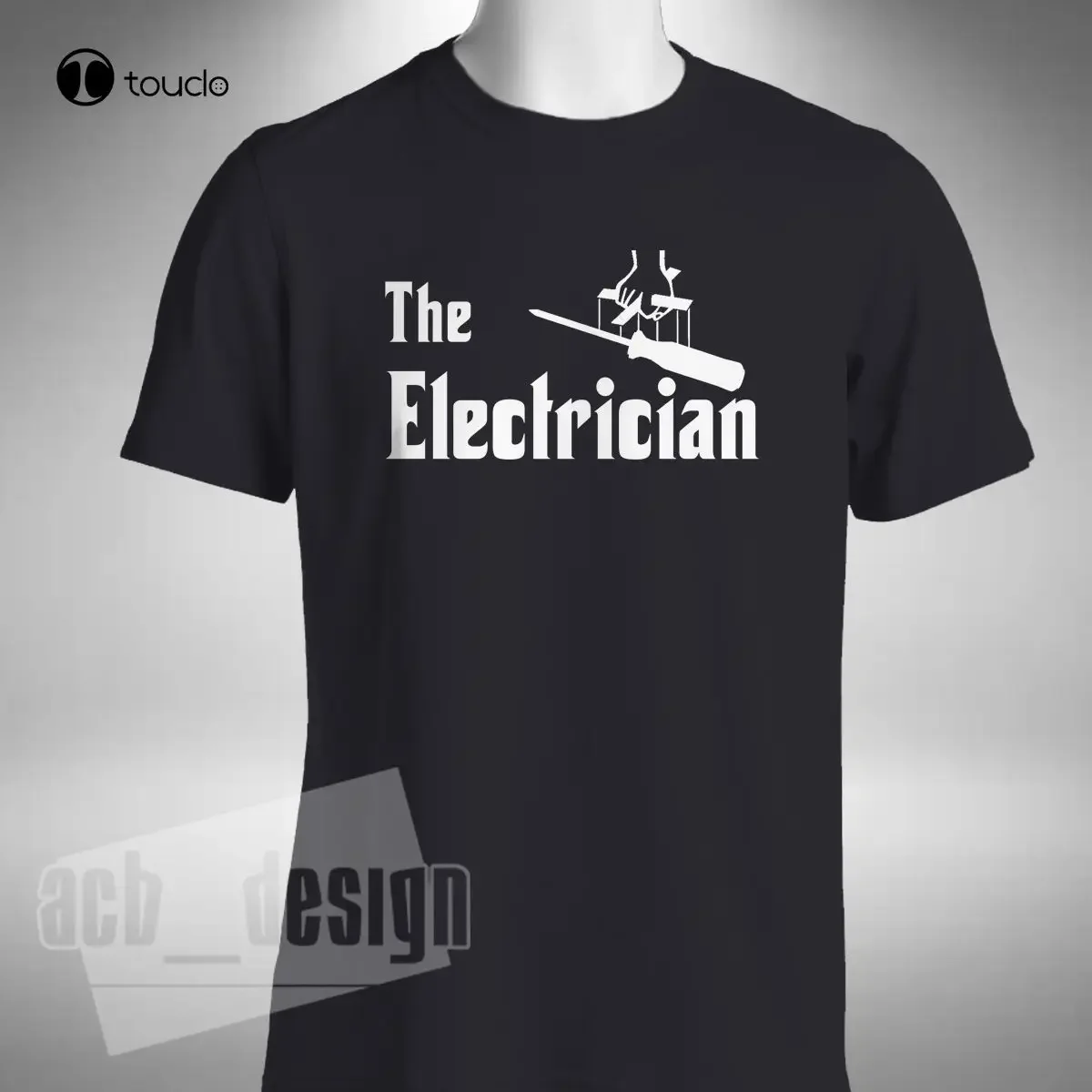 New Fashion Tee Shirt The Electrician Mens T Shirt God Father Style Sparky Screwdriver Electrical Summer T-Shirt Unisex