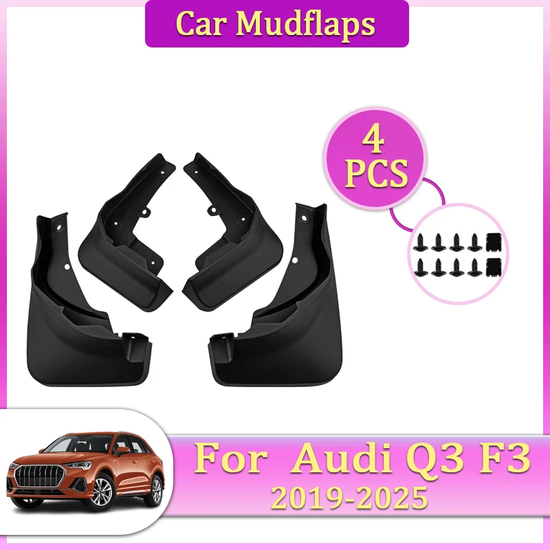 

Car Mudguards Parts For Audi Q3 F3 MK2 II 2019~2023 2024 2025 Mudflap Front Rear Fenders Flare Cover Guards Auto Mud Accessories
