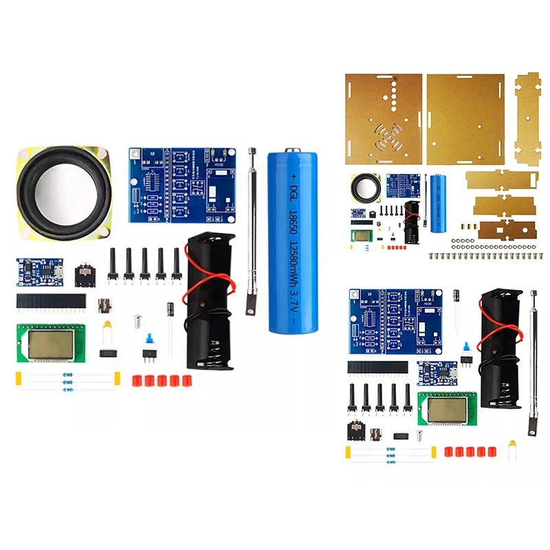 

FM Radio Receiver Electronic Welding Kit LCD Display DIY Electronic For Self Assembly And Soldering Practice Spare Parts C-Kit