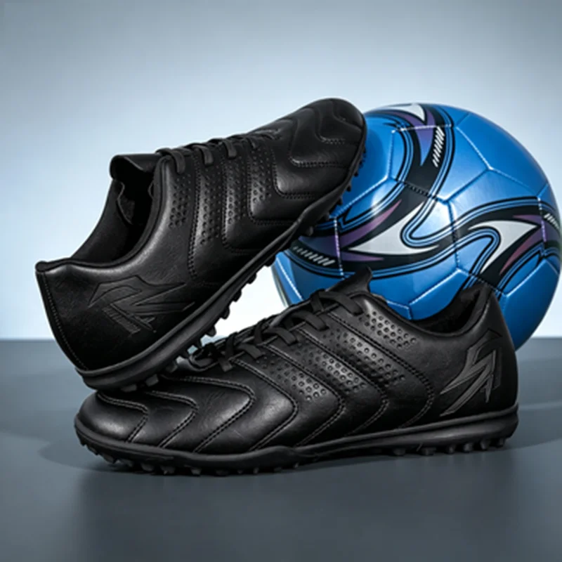 Unisex Adult TF Soccer Shoes PU Breath Fabric Rubber Dense Stud Anti-slip Wearproof Artificial Turf Daily Training Sneakers