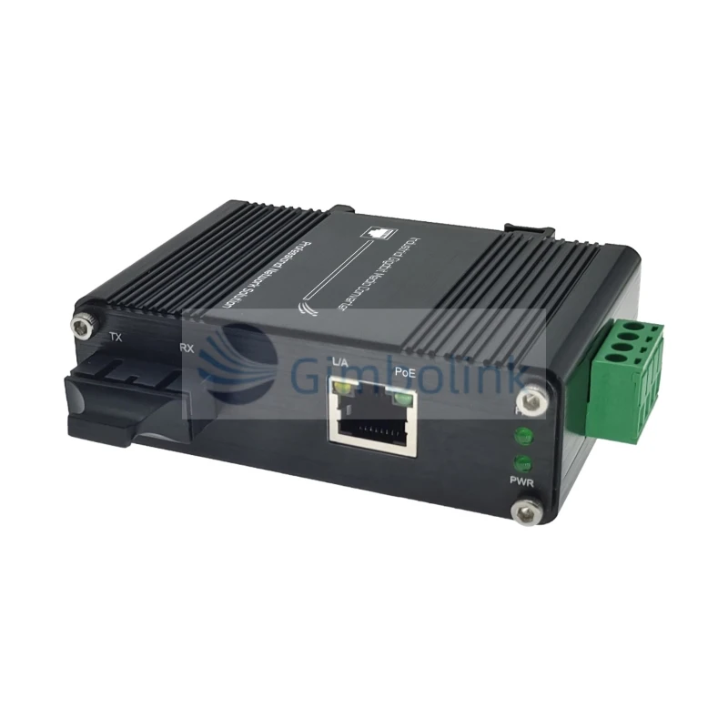 صناعية صغيرة 100BASE-FX إلى 10/100BASE-T 60W الألياف PoE محول الوسائط معدات تحويل الاتصالات البصرية التجزئة